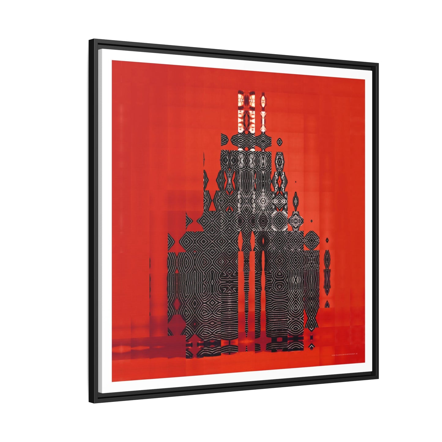 Iconic 70s Alien Glam Rocker Spacesuit Abstract Portrait Collage Art — Matte Canvas, Framed (Multi-color options)