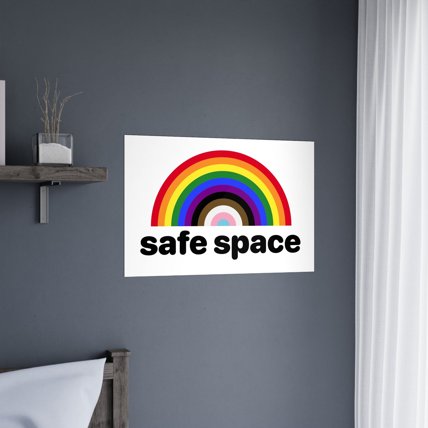 SAFE SPACE Poster - rainbow deco