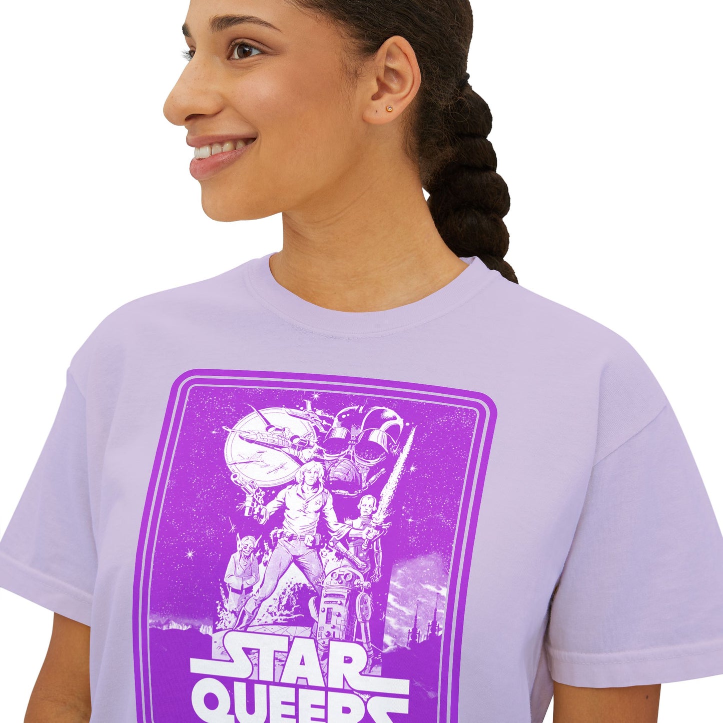 Star Queers Women's Boxy Tee - Retro Graphic T-Shirt