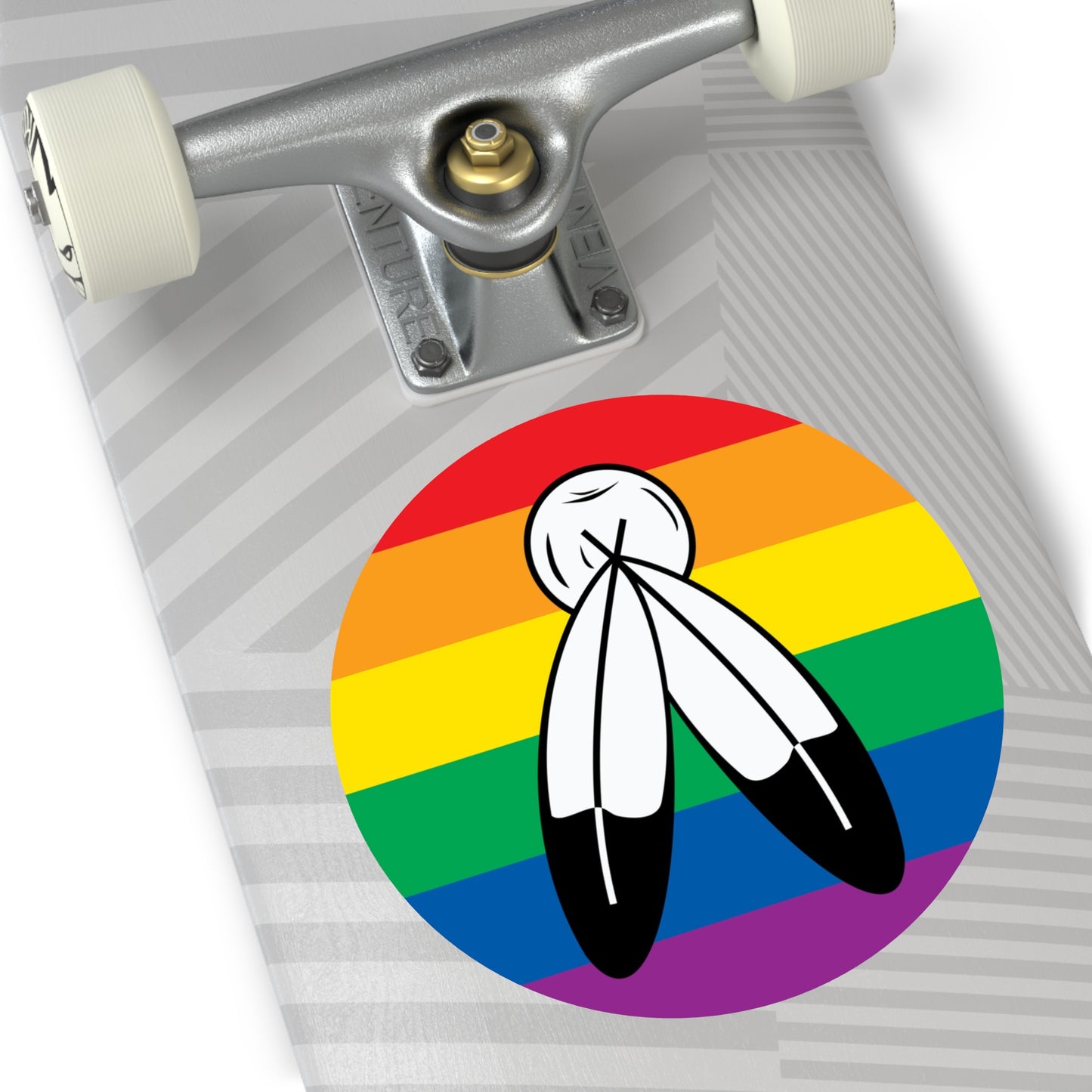 Two-Spirit Rainbow Pride Flag Vinyl Stickers