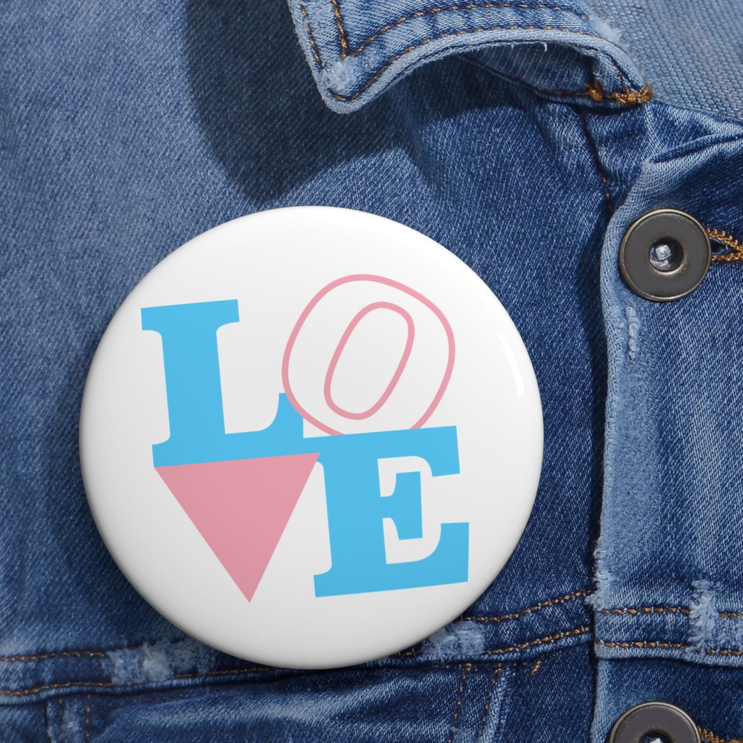 LOVE Transgender Pride Colors Pin Button