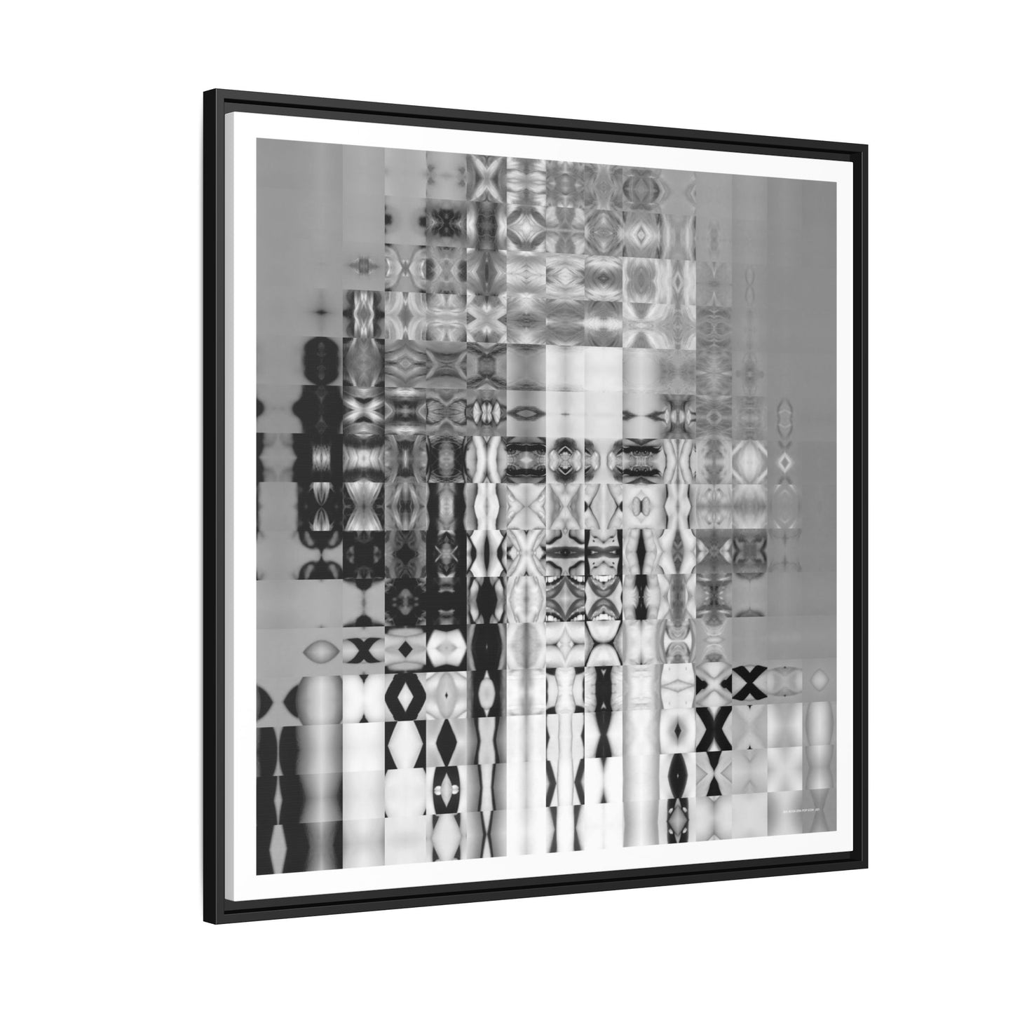 Sex-Book-Era Pop Icon Abstract Portrait Collage Art — Matte Canvas, Framed (Multi-color options)