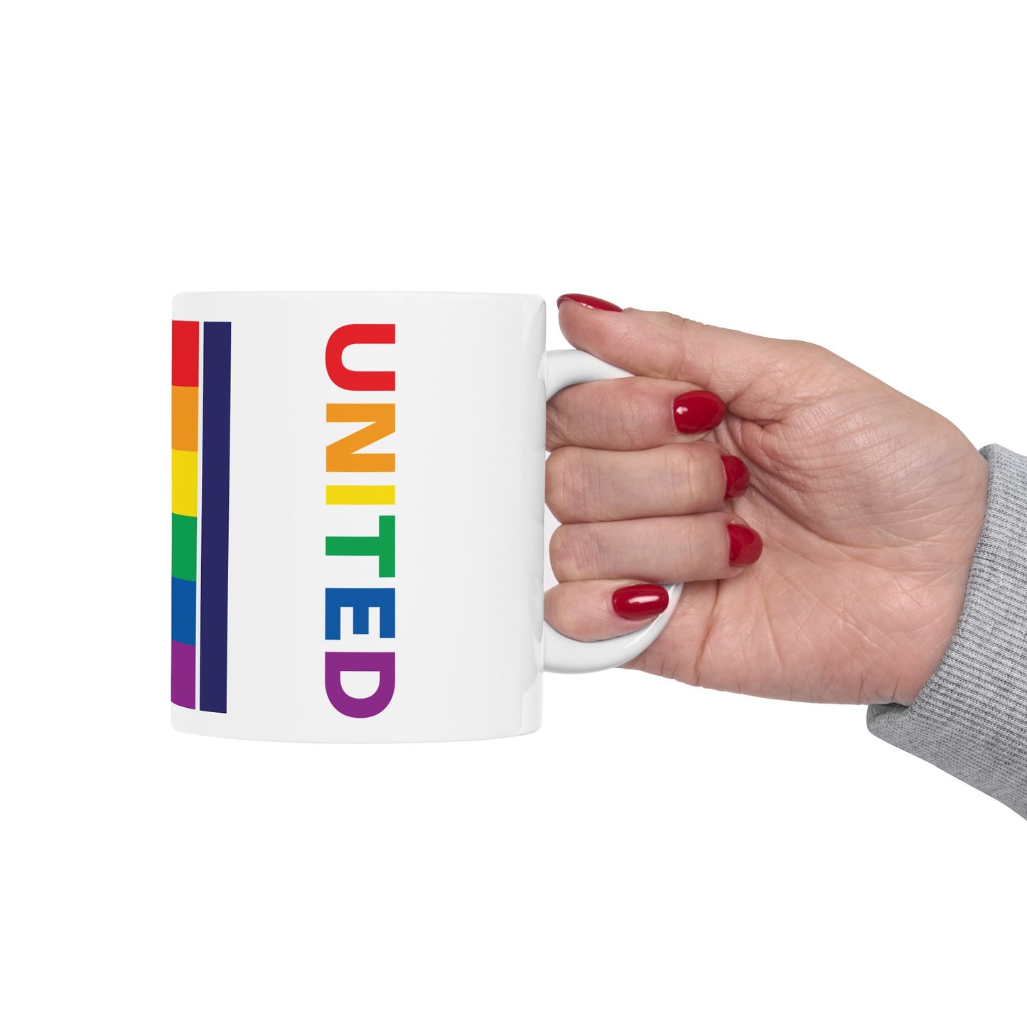Tennessee Rainbow Pride Flag "UNITED" Ceramic Mug
