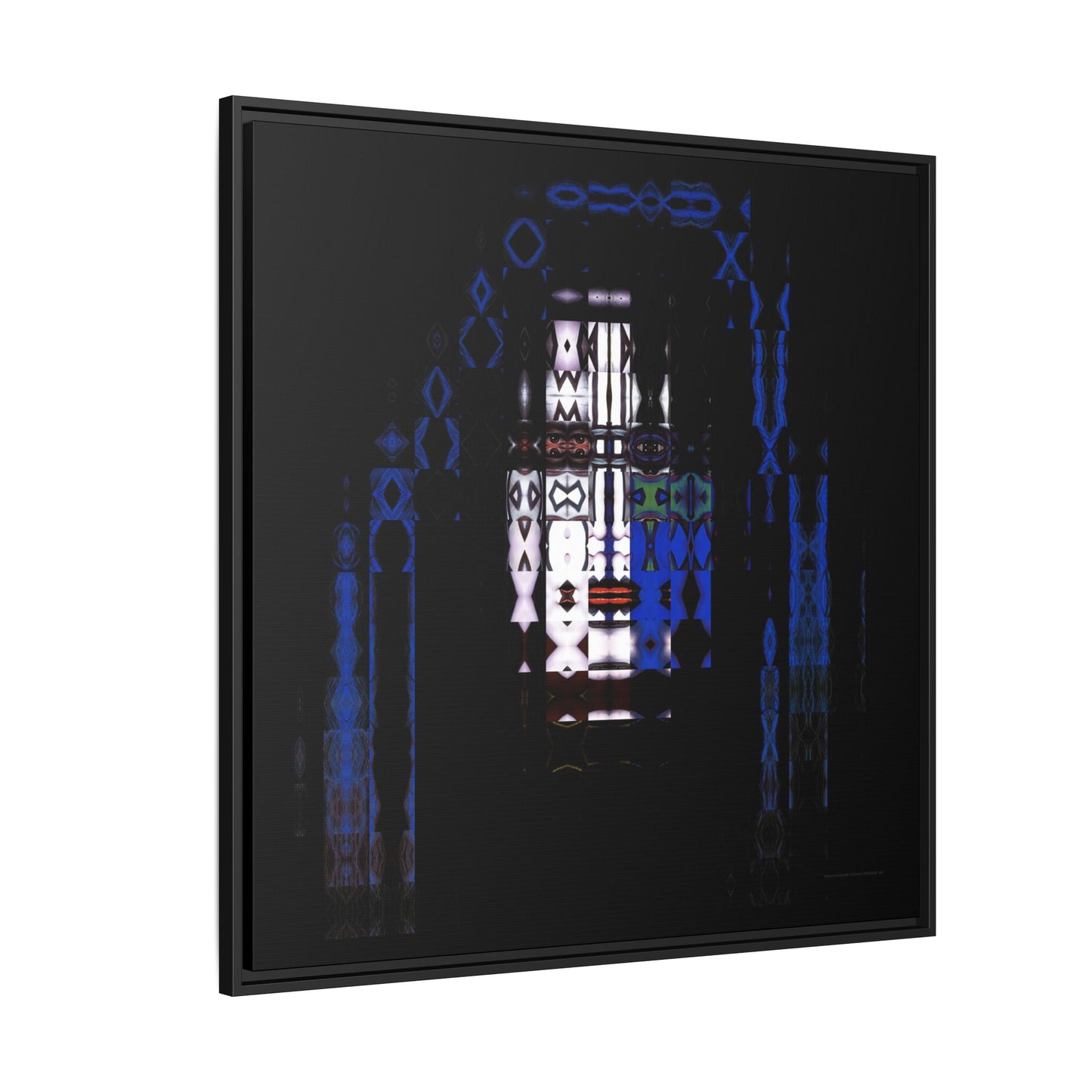 Knights In Satan's Service, SpaceAce Abstract Portrait Collage Art — Matte Canvas, Framed (Multi-color options)