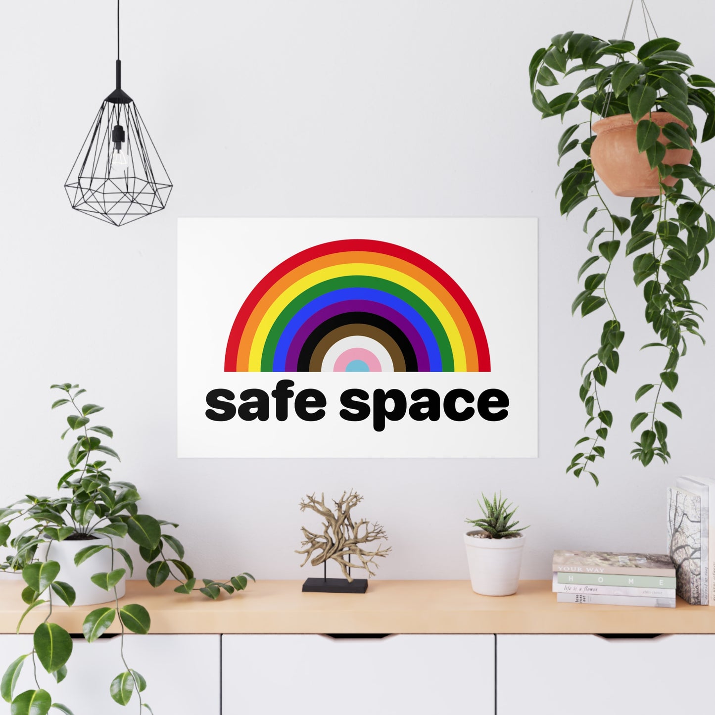 SAFE SPACE Poster - rainbow deco