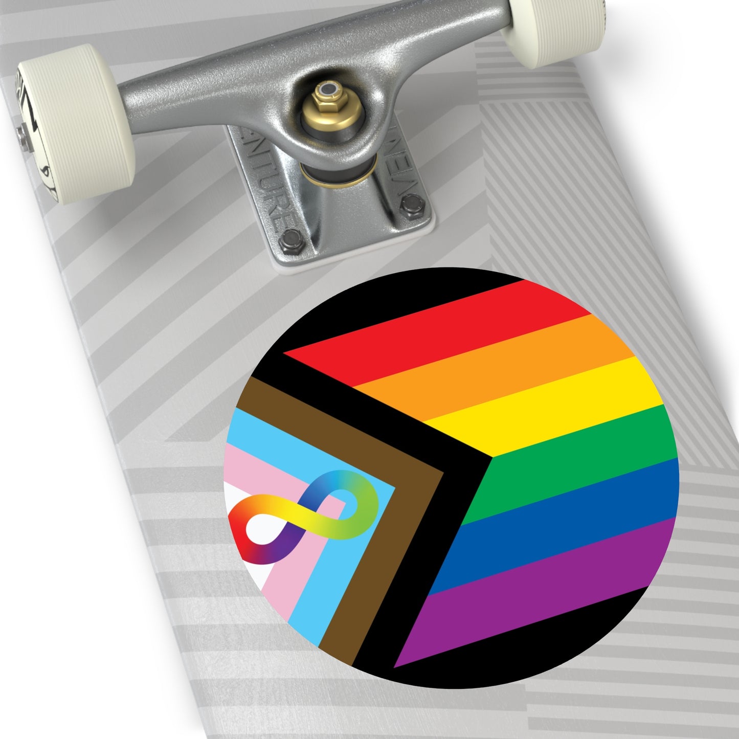 Neurodiverse and Autistic Progress Pride Flag Vinyl Sticker