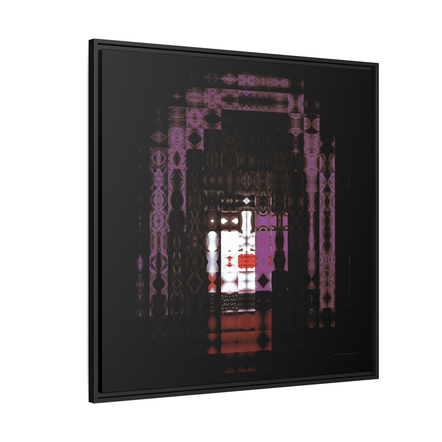 Knights In Satan's Service, Starchild Abstract Portrait Collage Art — Matte Canvas, Framed (Multi-color options)
