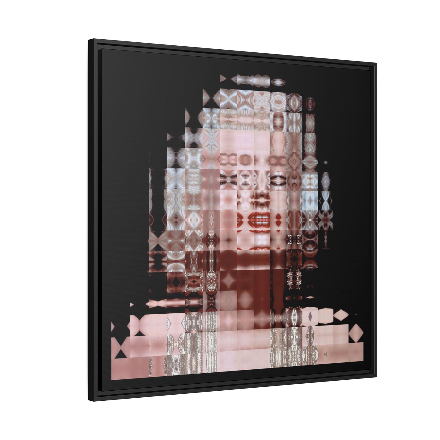 Iconic Movie Star Marilyn Monroe Abstract Portrait Collage Art — Matte Canvas, Framed (Multi-color options)