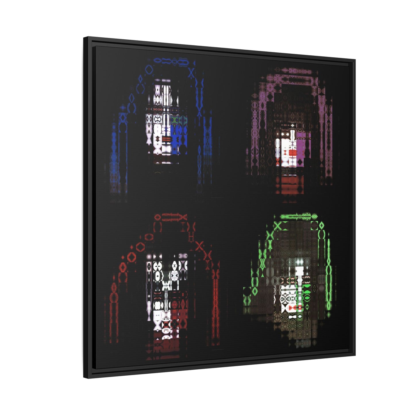 Knights In Satan's Service, Band Portrait Collage Art — Matte Canvas, Framed (Multi-color options)