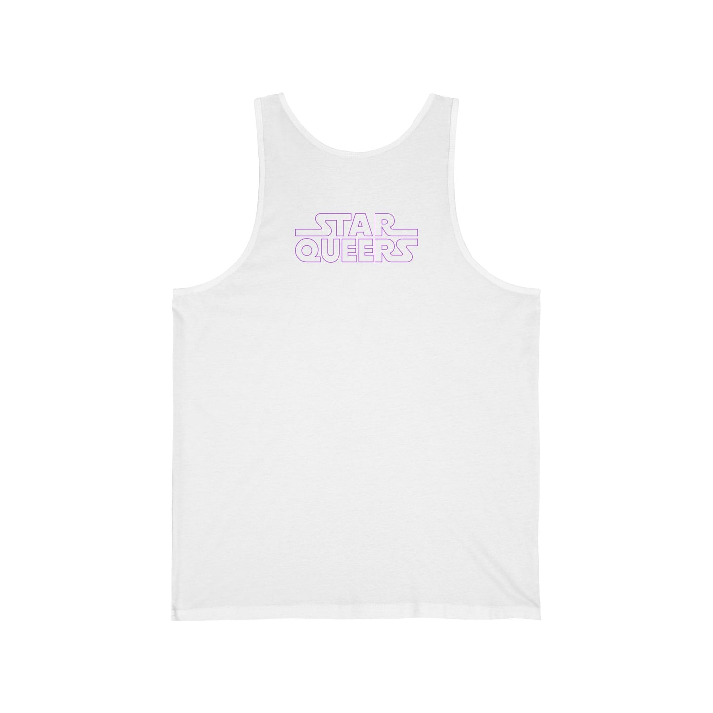 STAR QUEERS Poster Tank Top - Ultra Violet deco on White