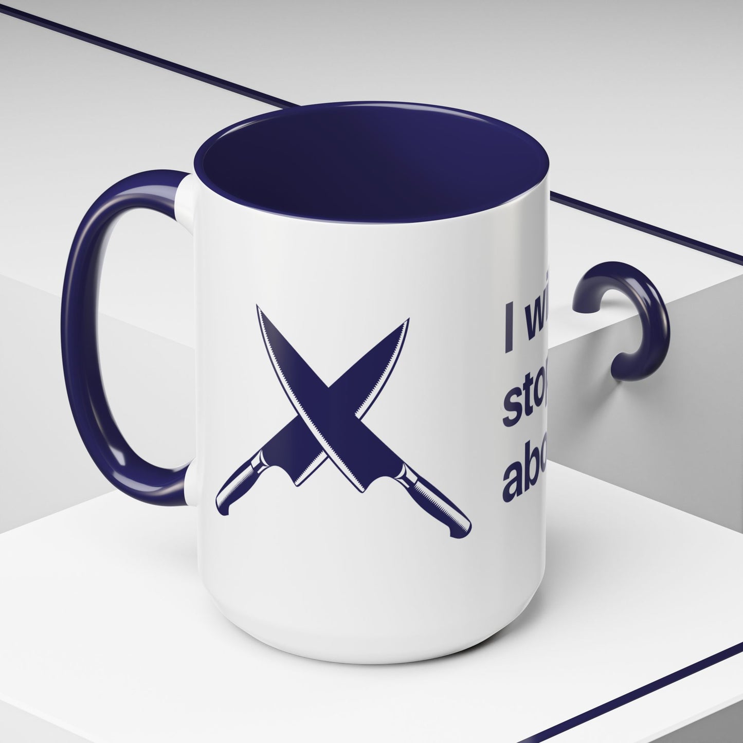 I will never stop worrying about Britney, White with Navy Accent Coffee Mug (11, 15oz)