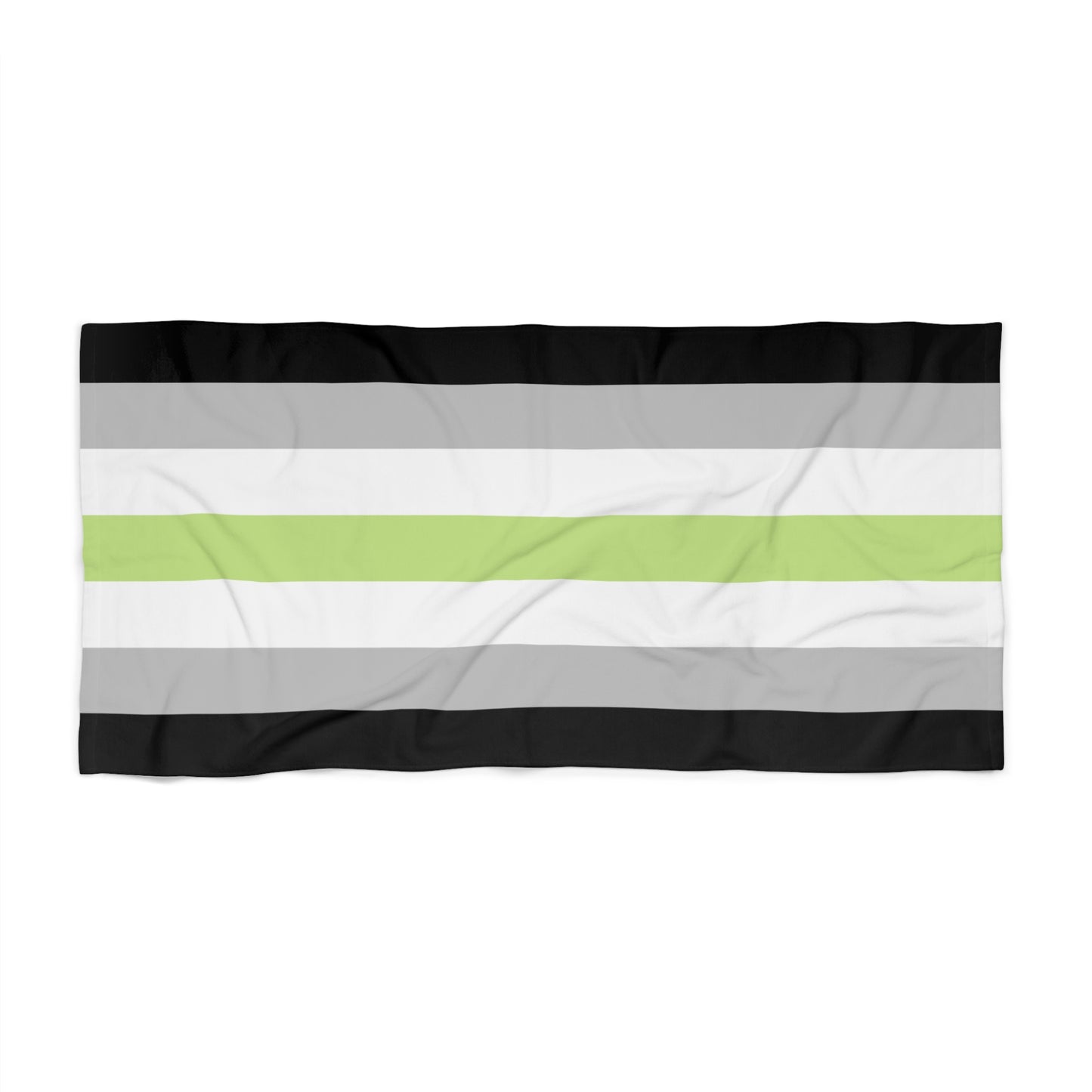 Agender Pride Flag Beach Towel - horizontal stripe deco