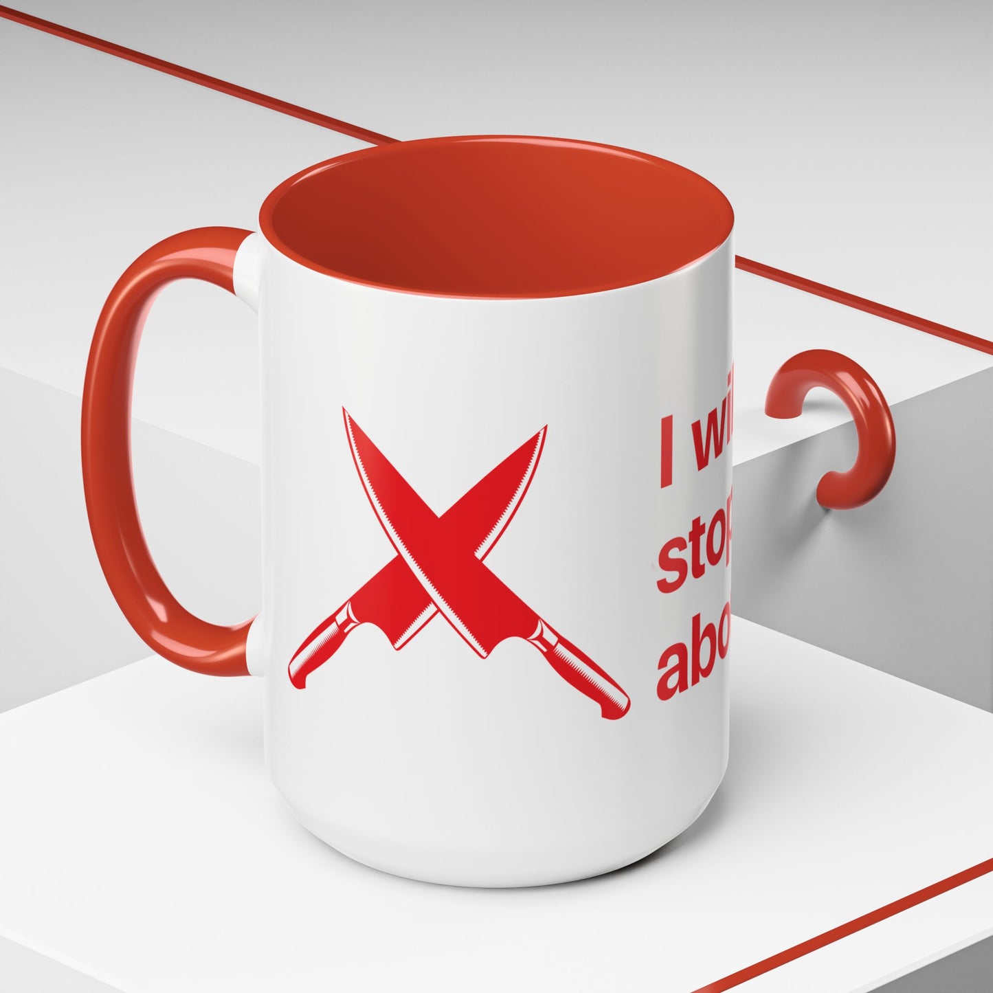 I will never stop worrying about Britney, White with Red Accent Coffee Mug (11, 15oz)