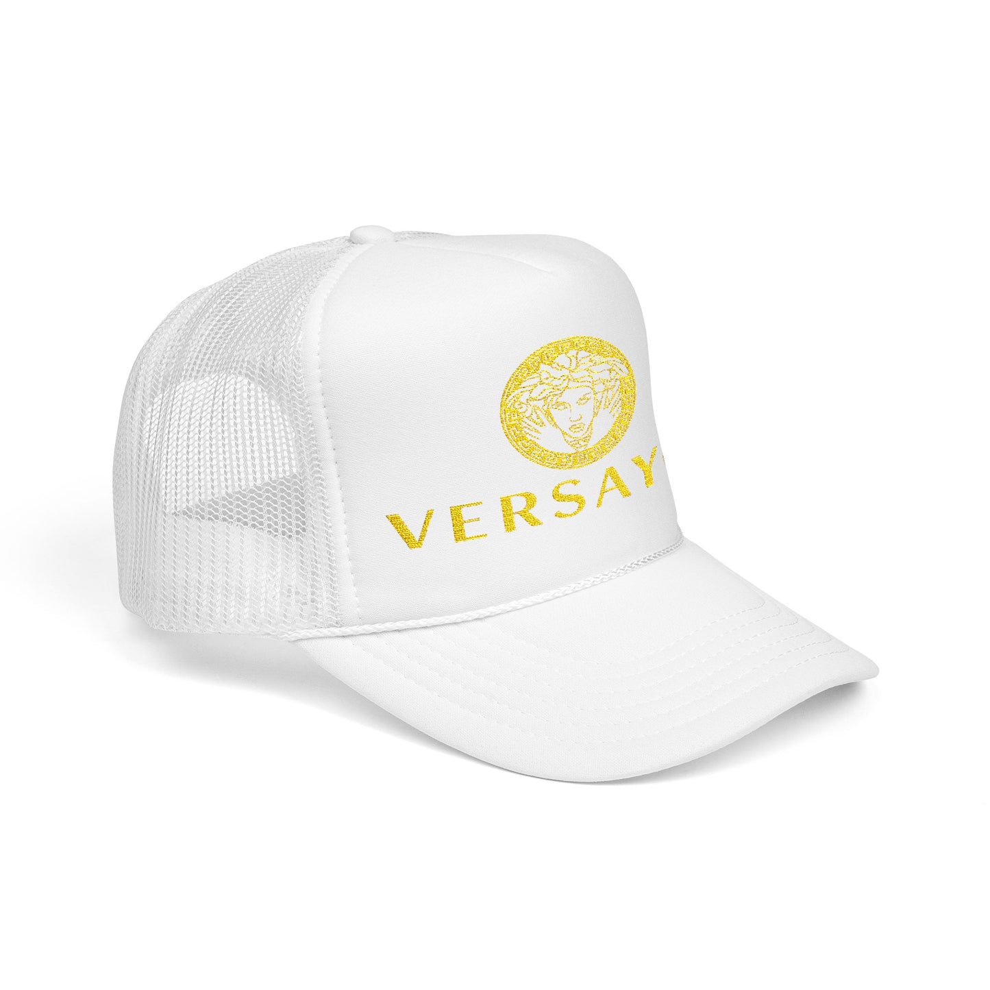 VERSAYCE Gold Logo Embroidered Trucker Hat