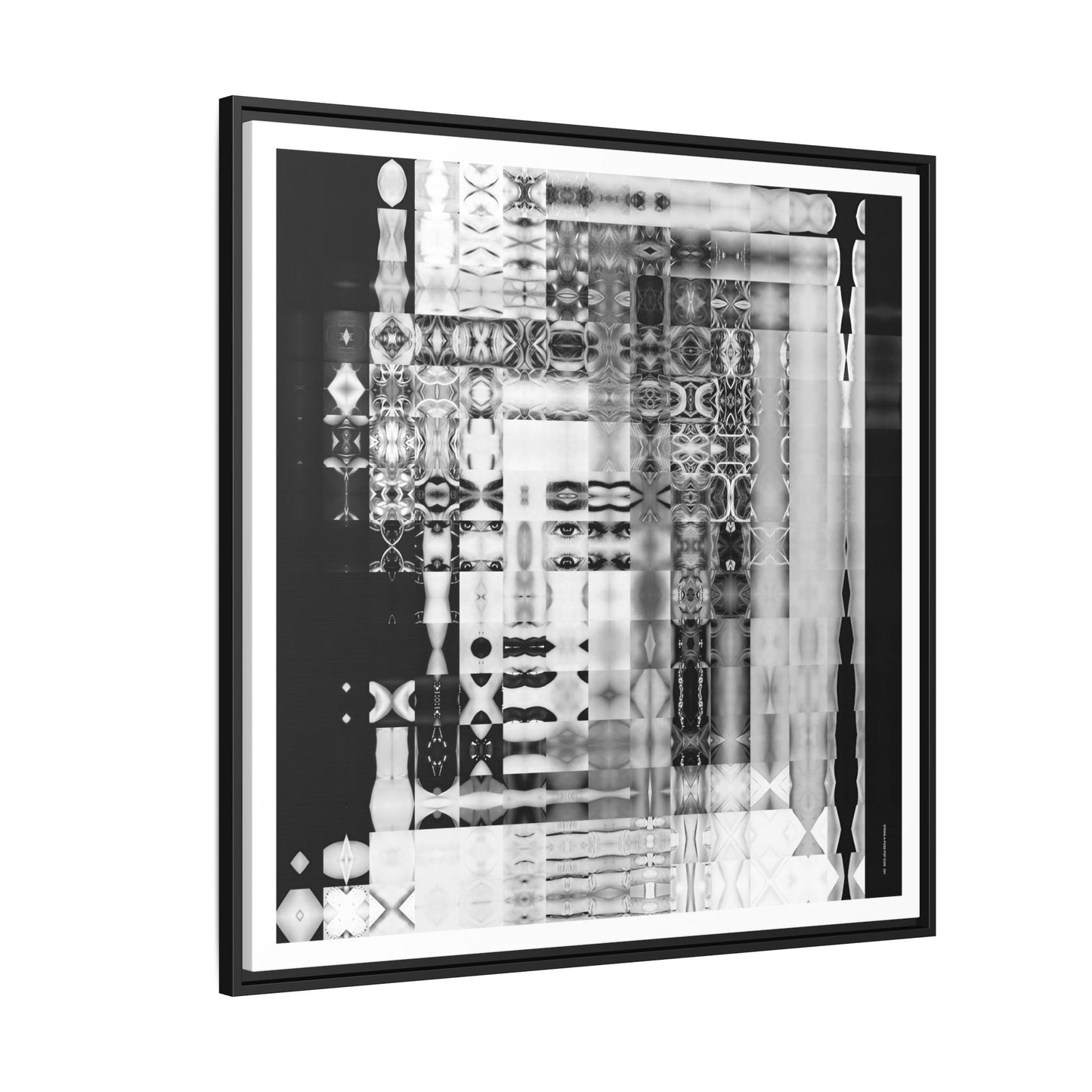 Strike-a-Pose Pop Icon Abstract Portrait Collage Art — Matte Canvas, Framed (Multi-color options)