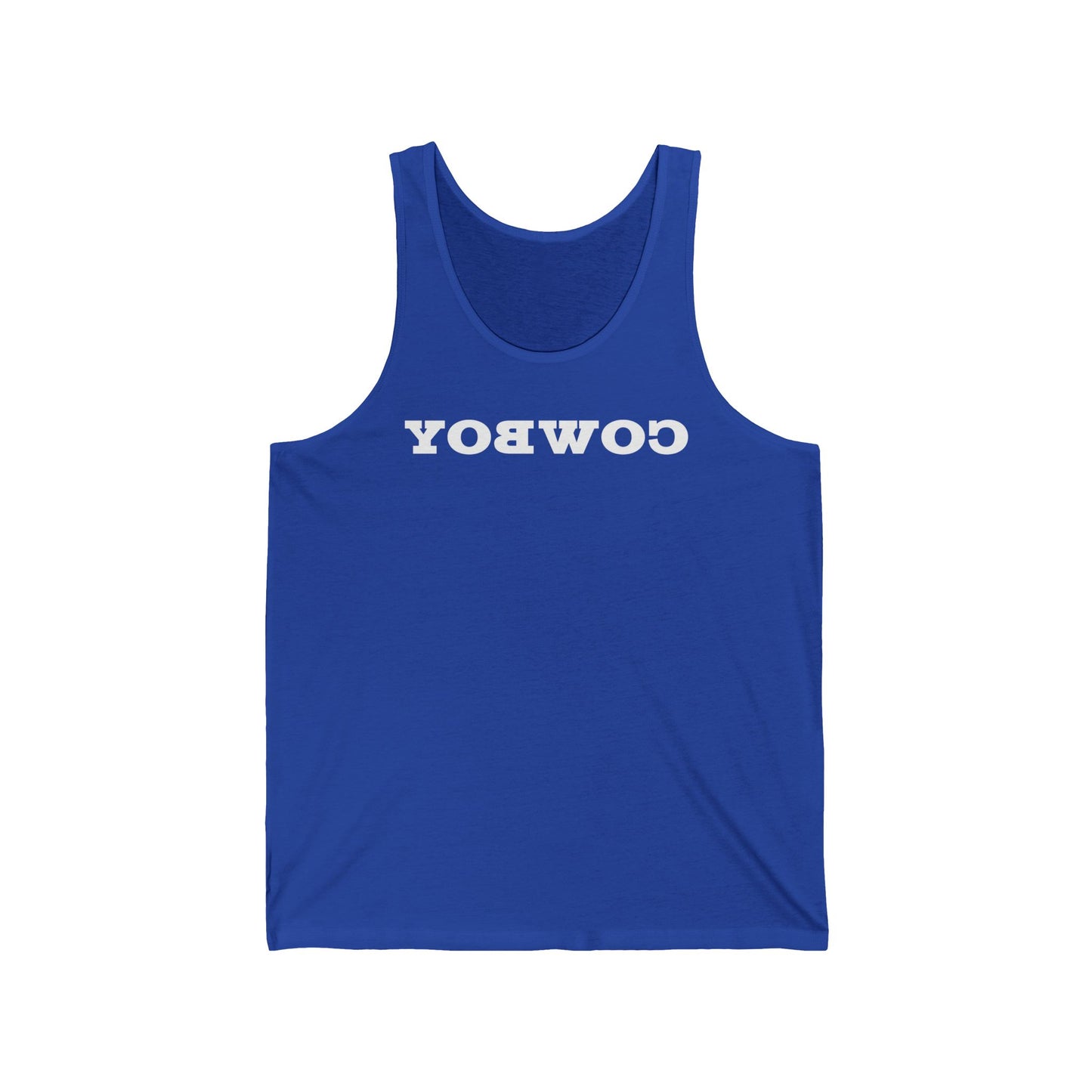 Backward Cowboy Tank - Various colors with White or Black Deco