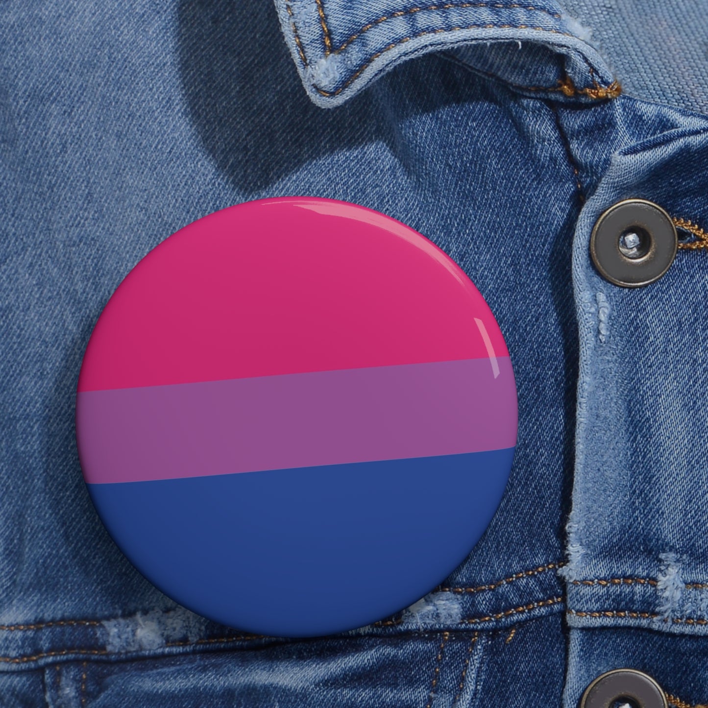 Bisexual Pride Flag Rainbow Pin Button