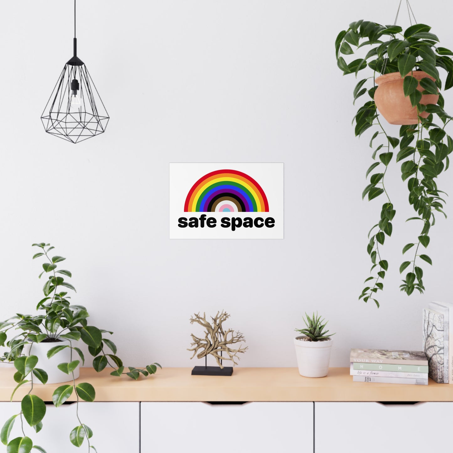 SAFE SPACE Poster - rainbow deco