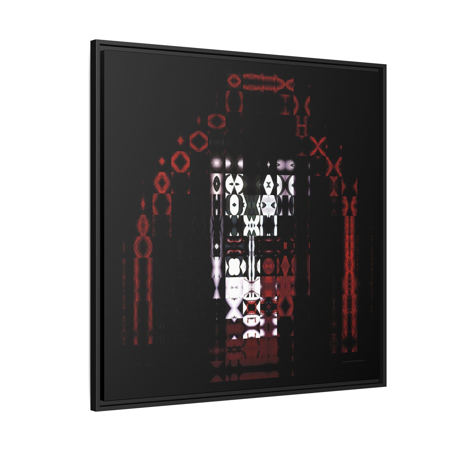 Knights In Satan's Service, Demon Abstract Portrait Collage Art — Matte Canvas, Framed (Multi-color options)
