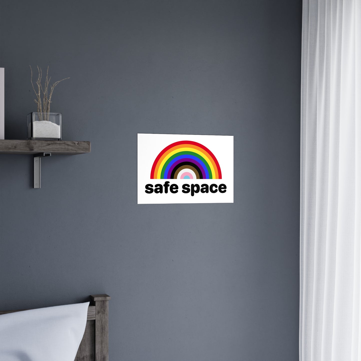 SAFE SPACE Poster - rainbow deco