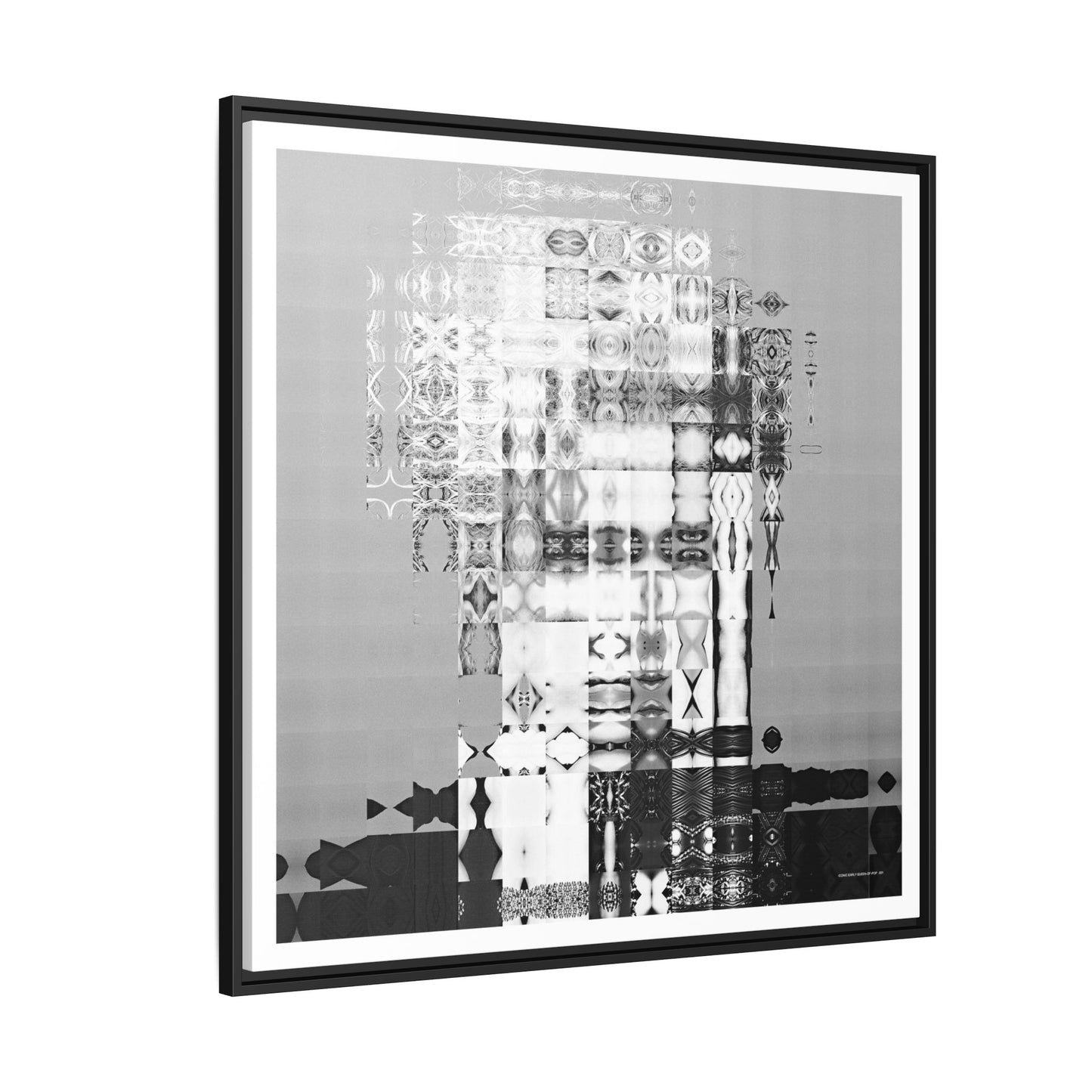 Iconic Early Queen-of-Pop Abstract Portrait Collage Art — Matte Canvas, Framed (Multi-color options)