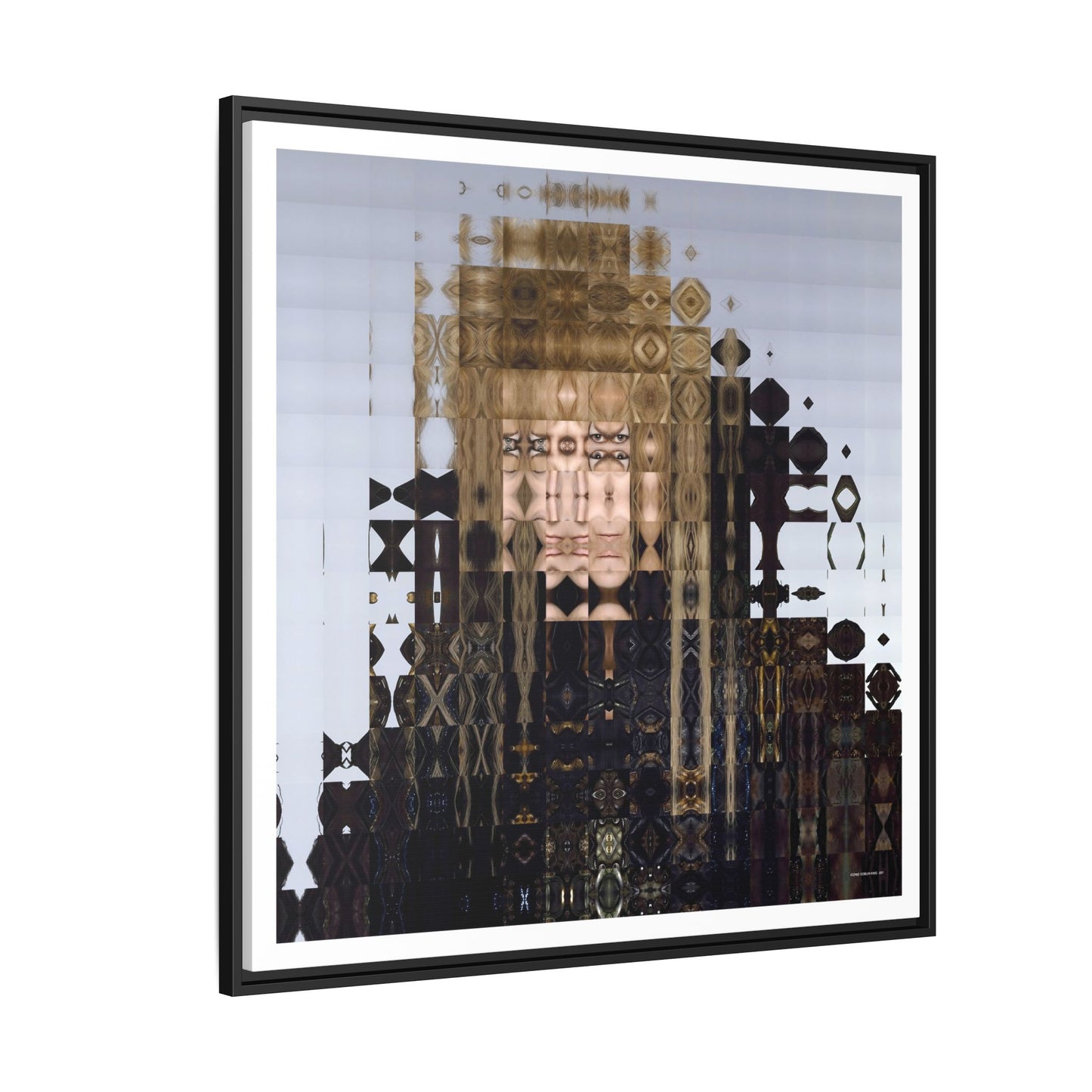 Iconic Goblin King Abstract Portrait Collage Art — Matte Canvas, Framed (Multi-color options)
