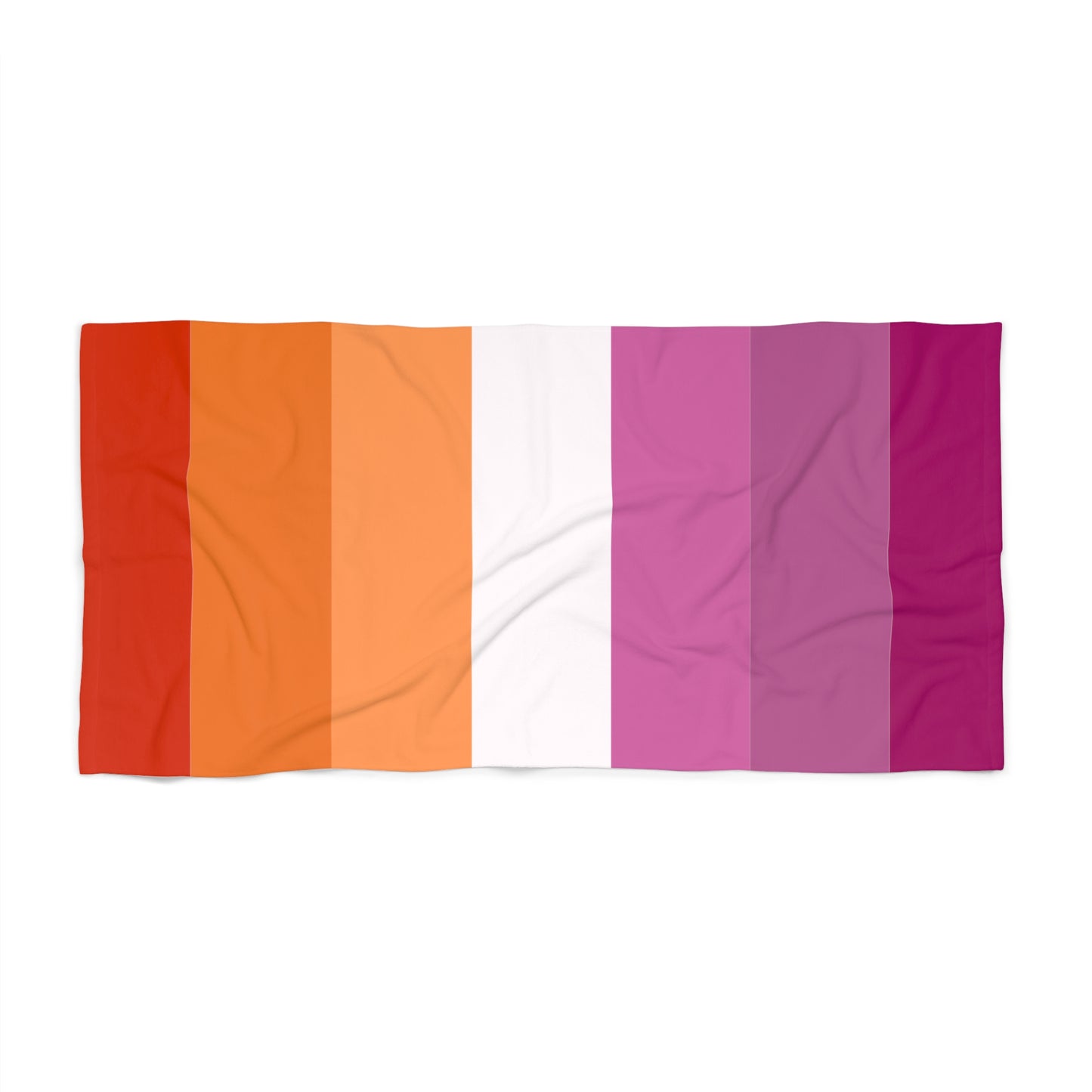 Lesbian Pride Flag Beach Towel - vertical stripe deco