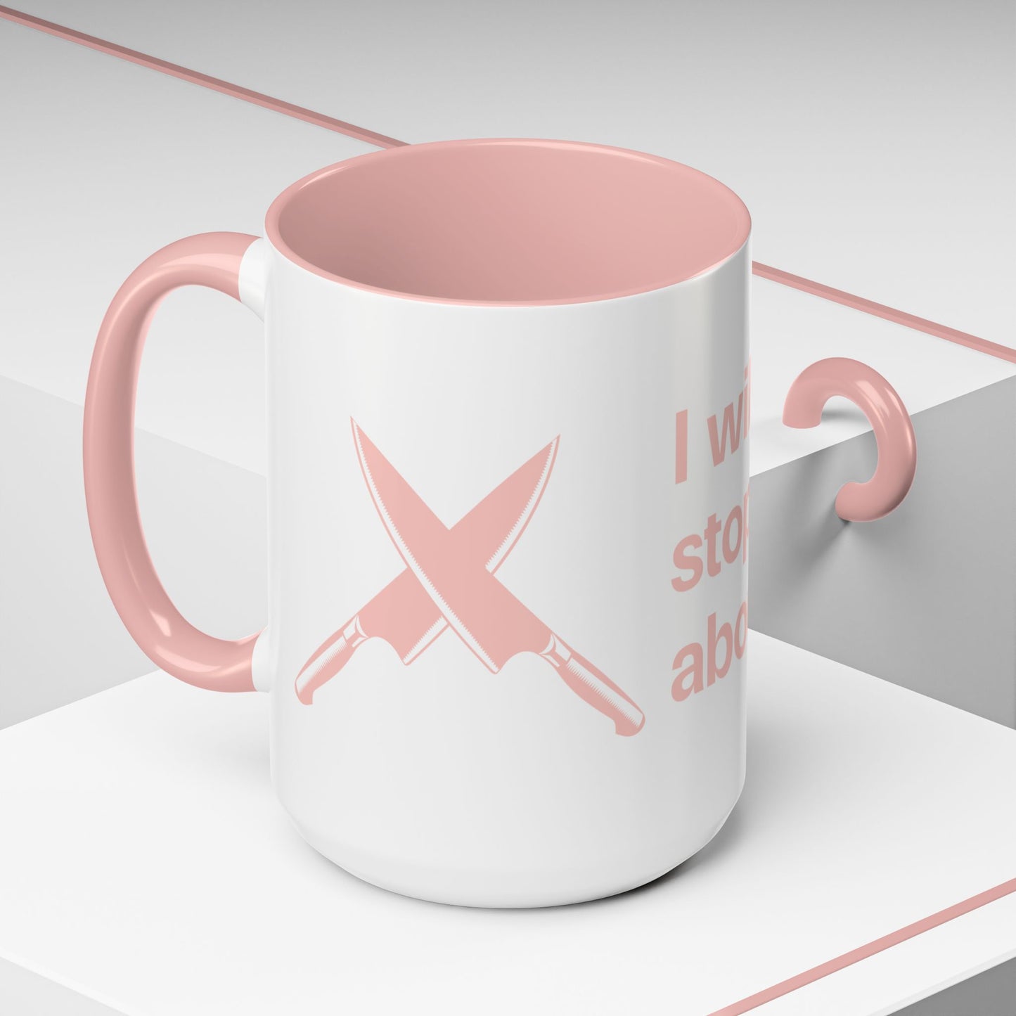 I will never stop worrying about Britney, White with Pink Accent Coffee Mug (11, 15oz)