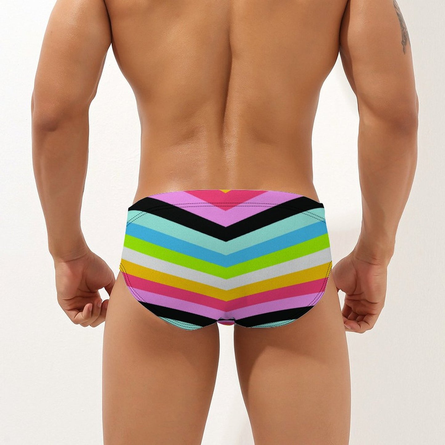 Queer Pride Chevron Stripe Bikini Bottom