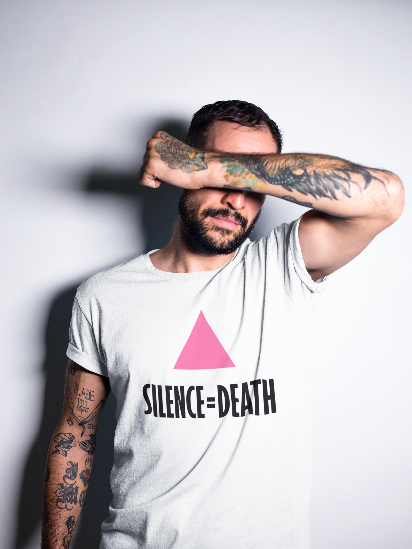 SILENCE = DEATH Iconic Graphic Tee, White