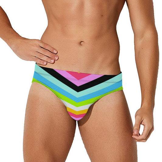 Queer Pride Chevron Stripe Bikini Bottom