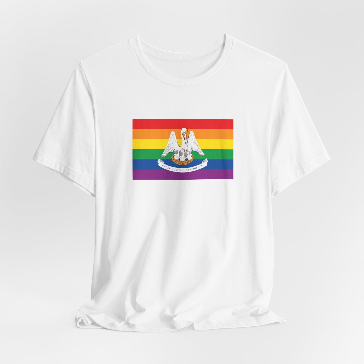 Louisiana Rainbow Pride Flag T-shirt, Several Color Options