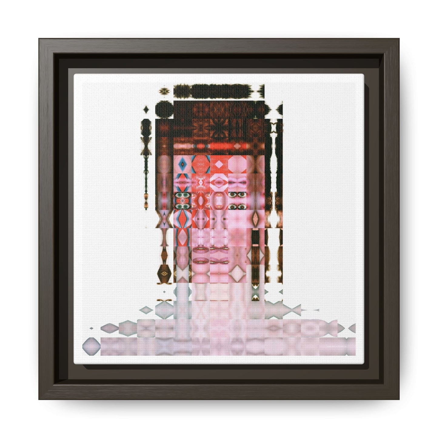 Iconic 70s Glam Rocker Abstract Portrait Collage Art — Matte Canvas, Framed (Multi-color options)