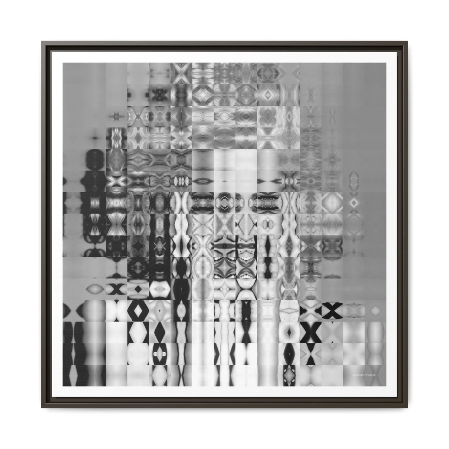 Sex-Book-Era Pop Icon Abstract Portrait Collage Art — Matte Canvas, Framed (Multi-color options)