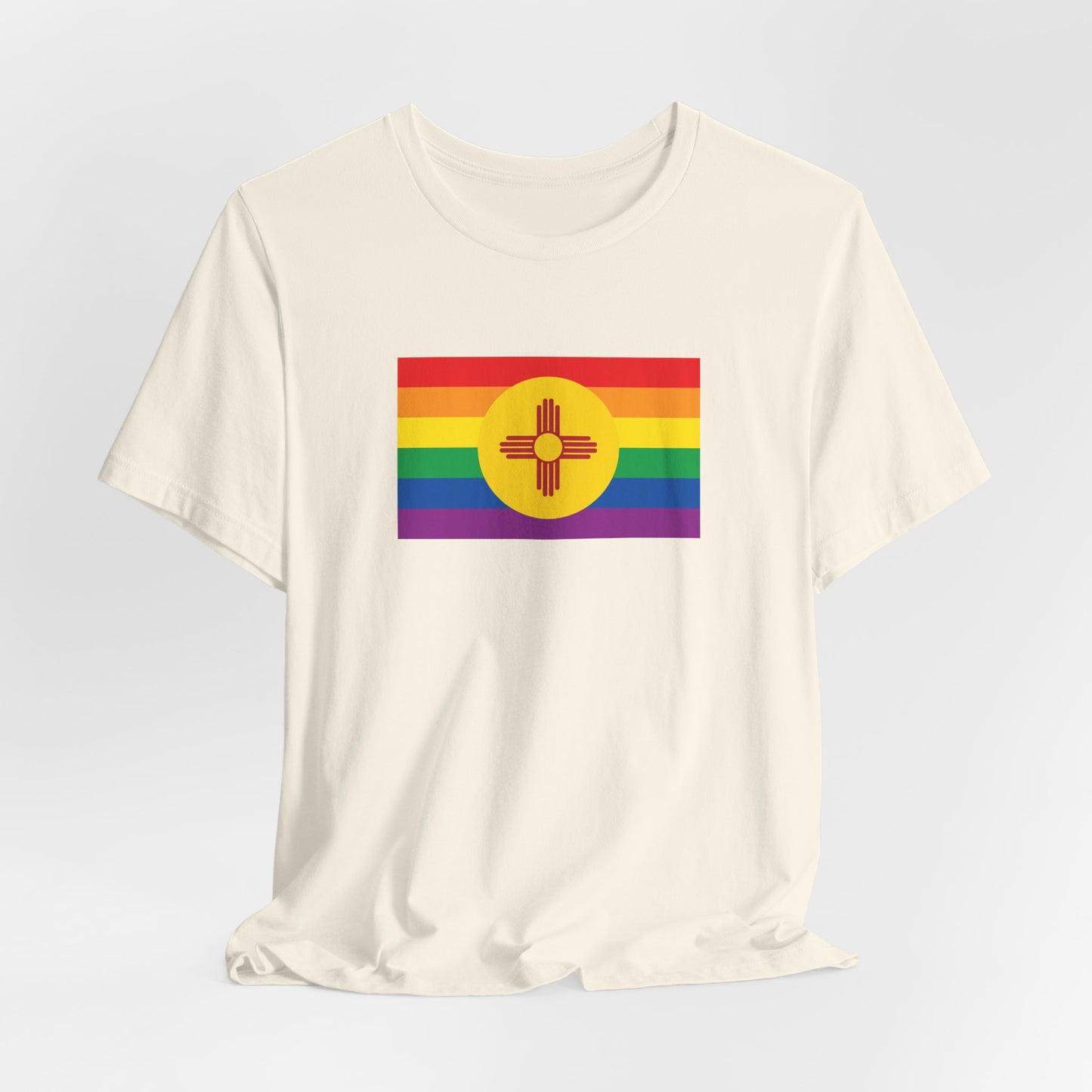 New Mexico Rainbow Pride Flag T-shirt, Several Color Options