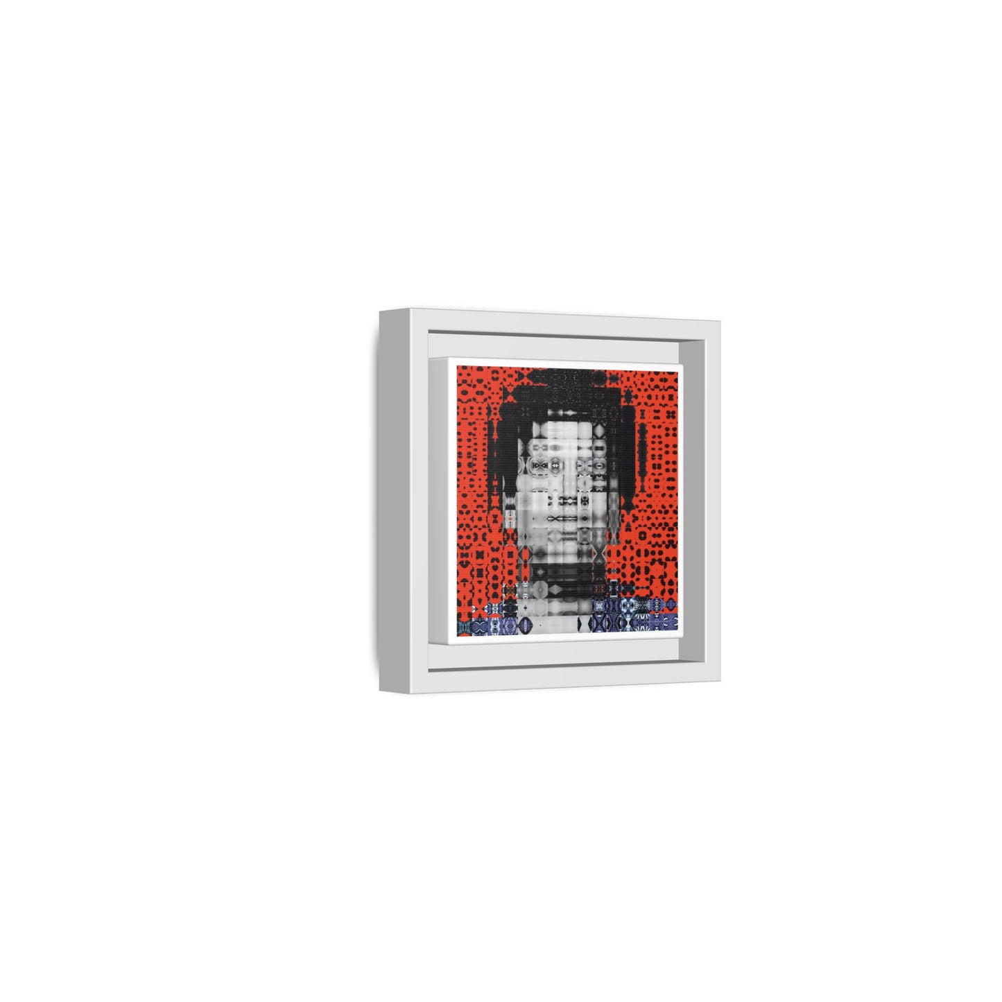 Iconic Foundational Feminist icon Audre Lorde Abstract Portrait Collage Art — Matte Canvas, Framed (Multi-color options)