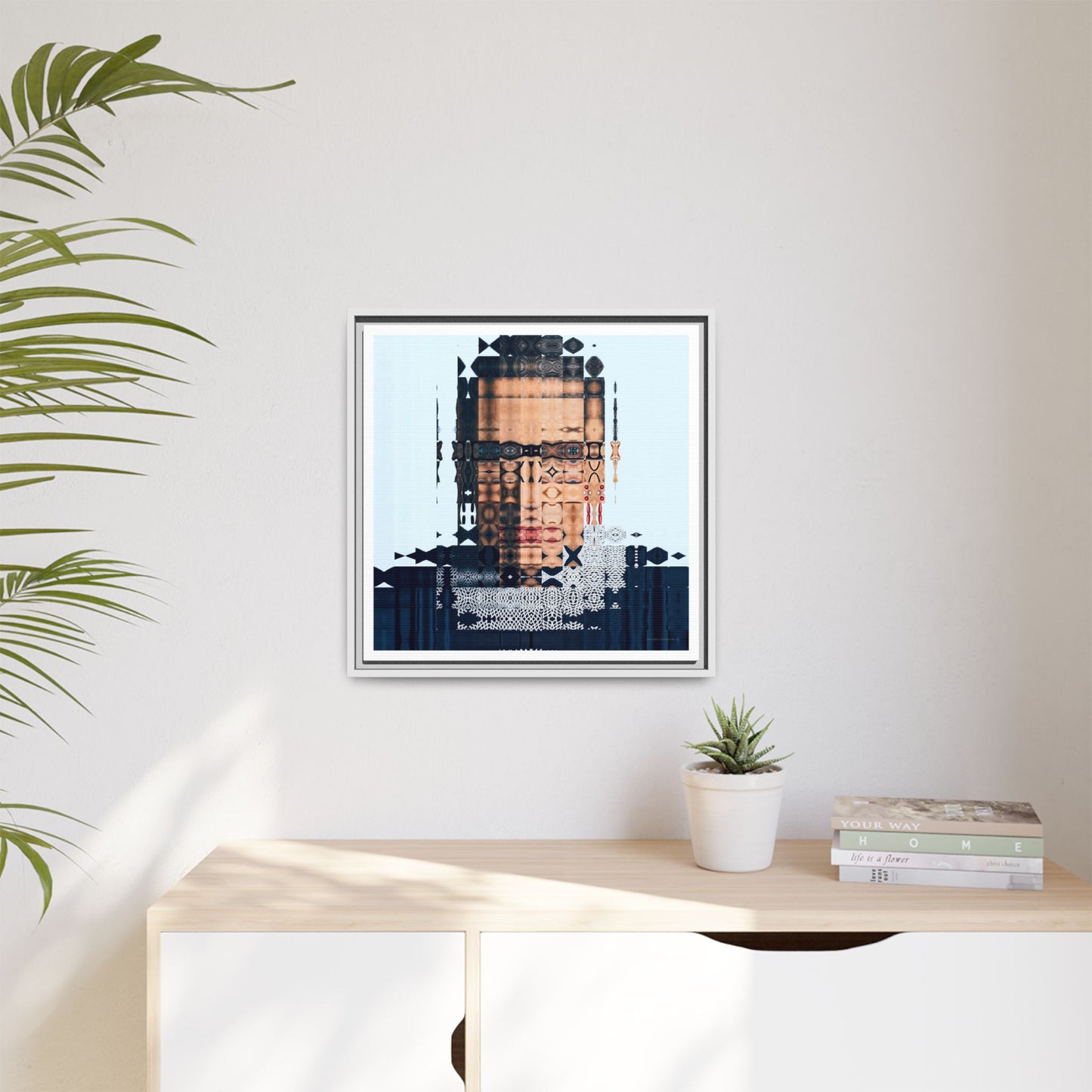 Iconic Feminist, The Notorious RBG, Ruth Bader Ginsburg Abstract Portrait Collage Art — Matte Canvas, Framed (Multi-color options)