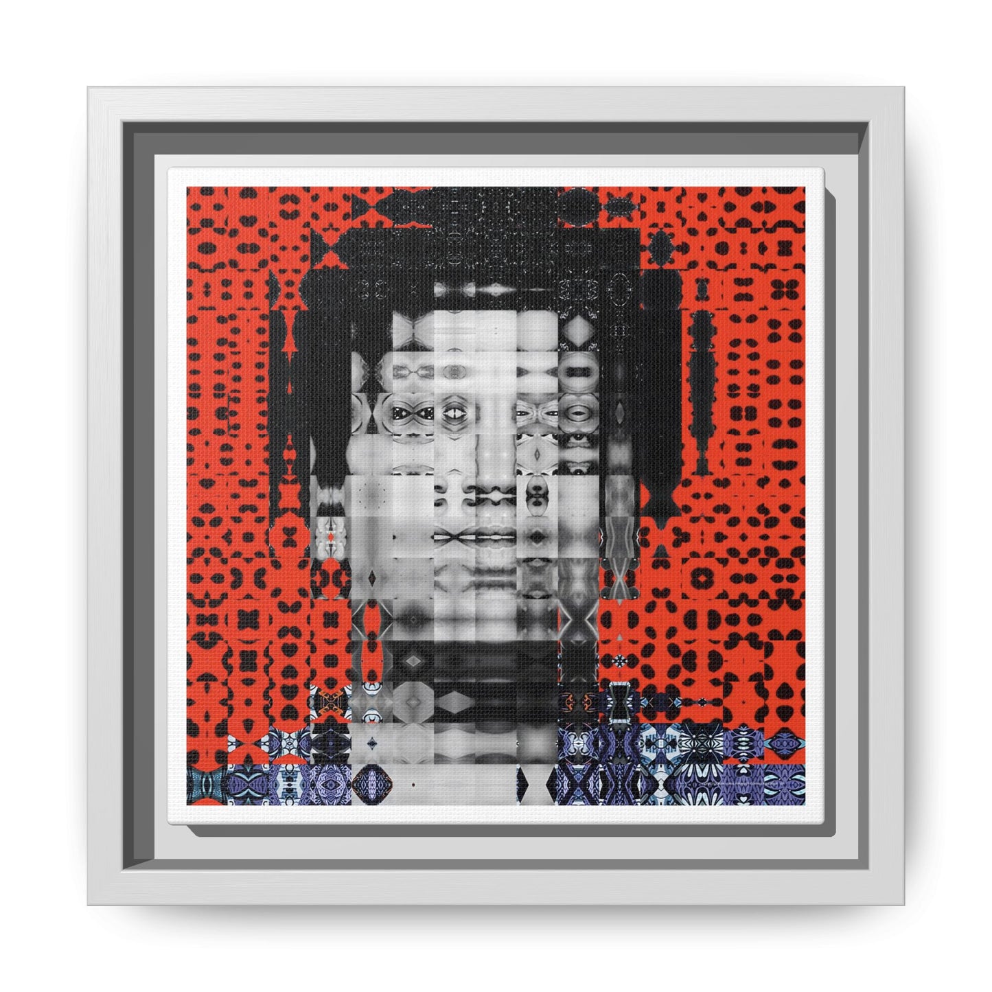 Iconic Foundational Feminist icon Audre Lorde Abstract Portrait Collage Art — Matte Canvas, Framed (Multi-color options)