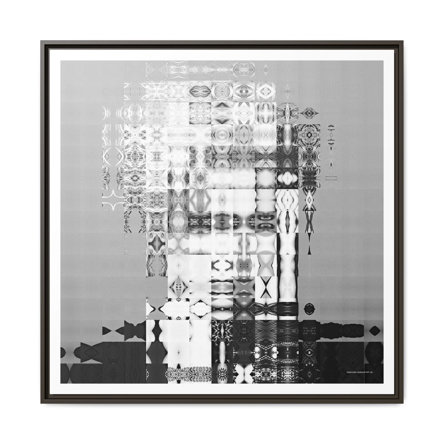 Iconic Early Queen-of-Pop Abstract Portrait Collage Art — Matte Canvas, Framed (Multi-color options)