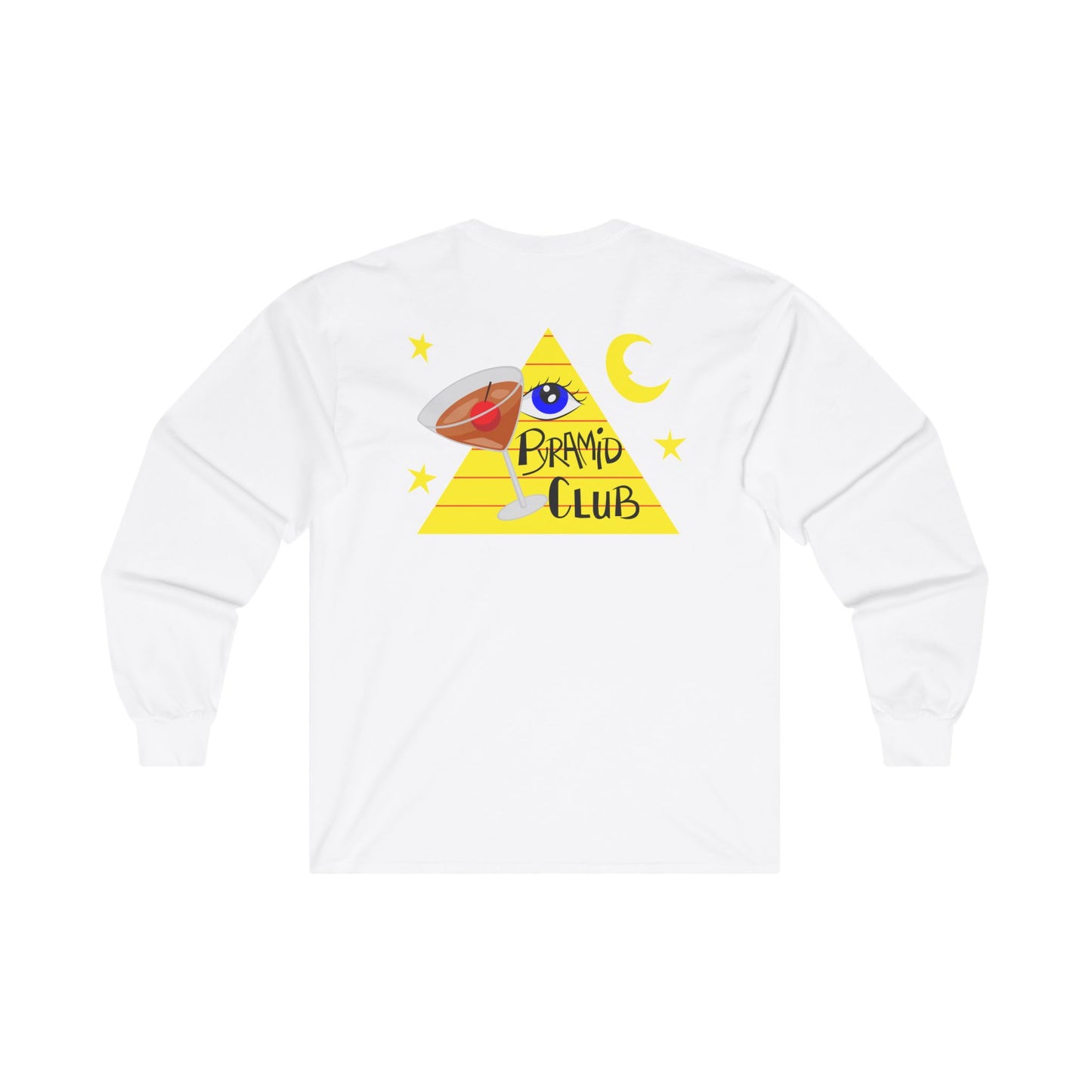 Pyramid Club Long Sleeve Tee - Logo Deco Front & Back