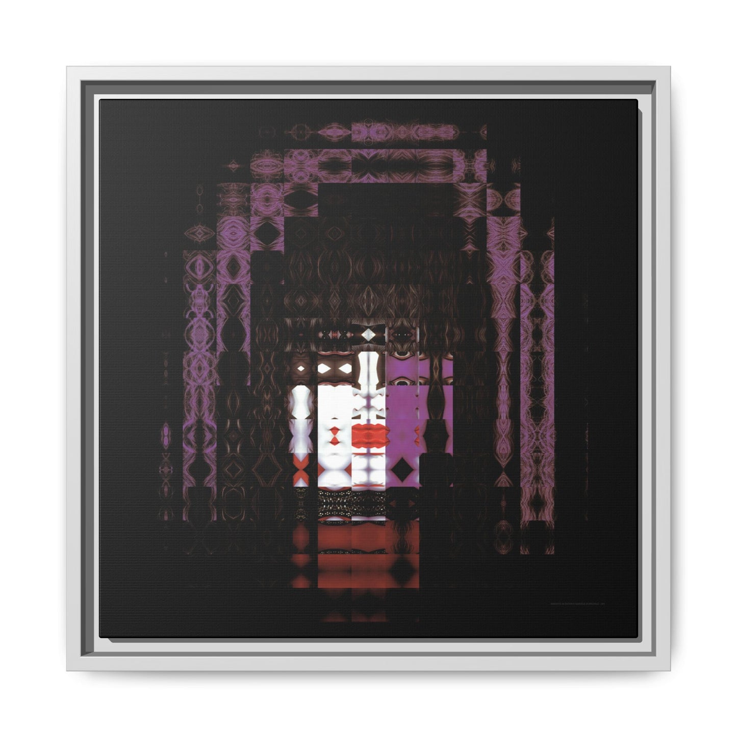 Knights In Satan's Service, Starchild Abstract Portrait Collage Art — Matte Canvas, Framed (Multi-color options)