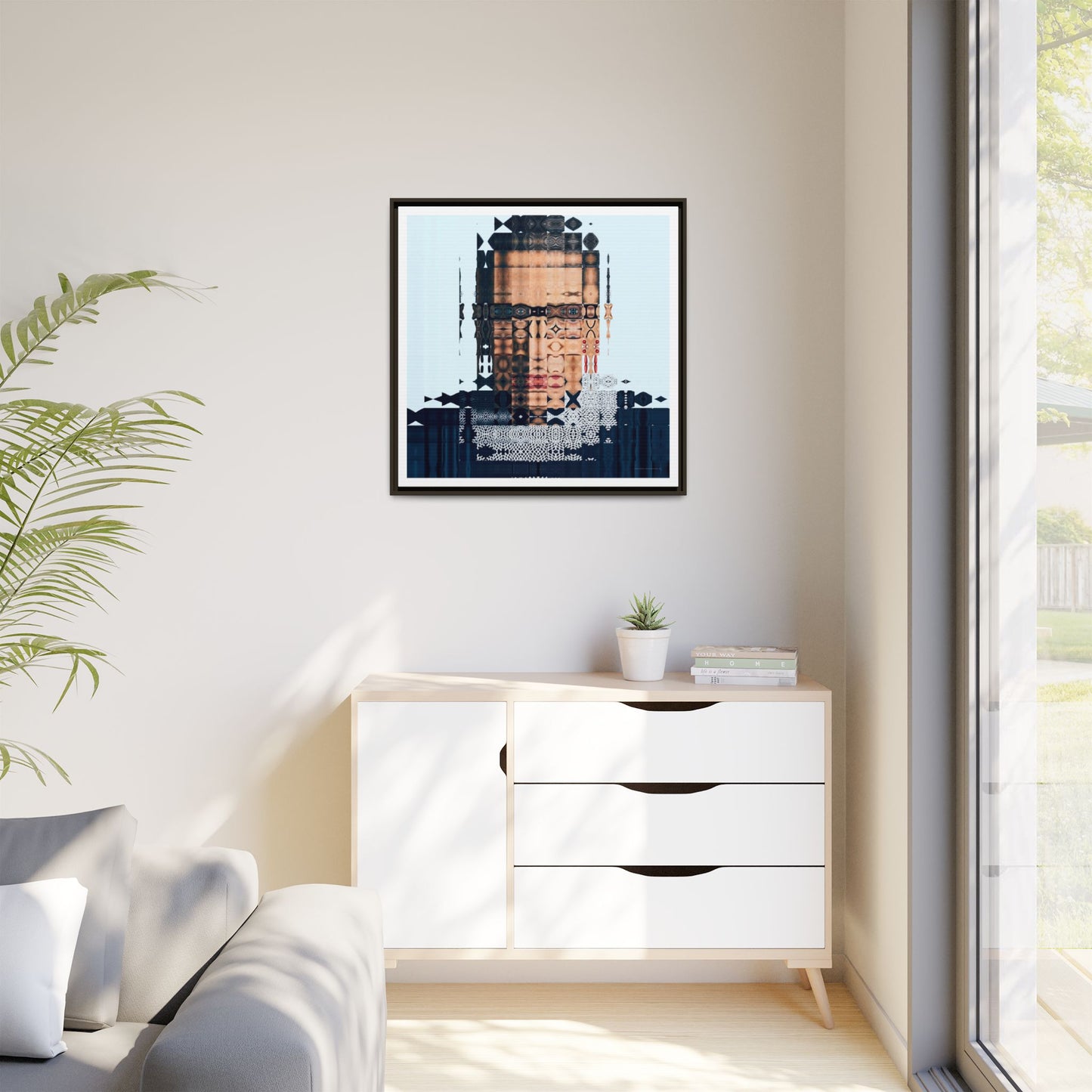 Iconic Feminist, The Notorious RBG, Ruth Bader Ginsburg Abstract Portrait Collage Art — Matte Canvas, Framed (Multi-color options)
