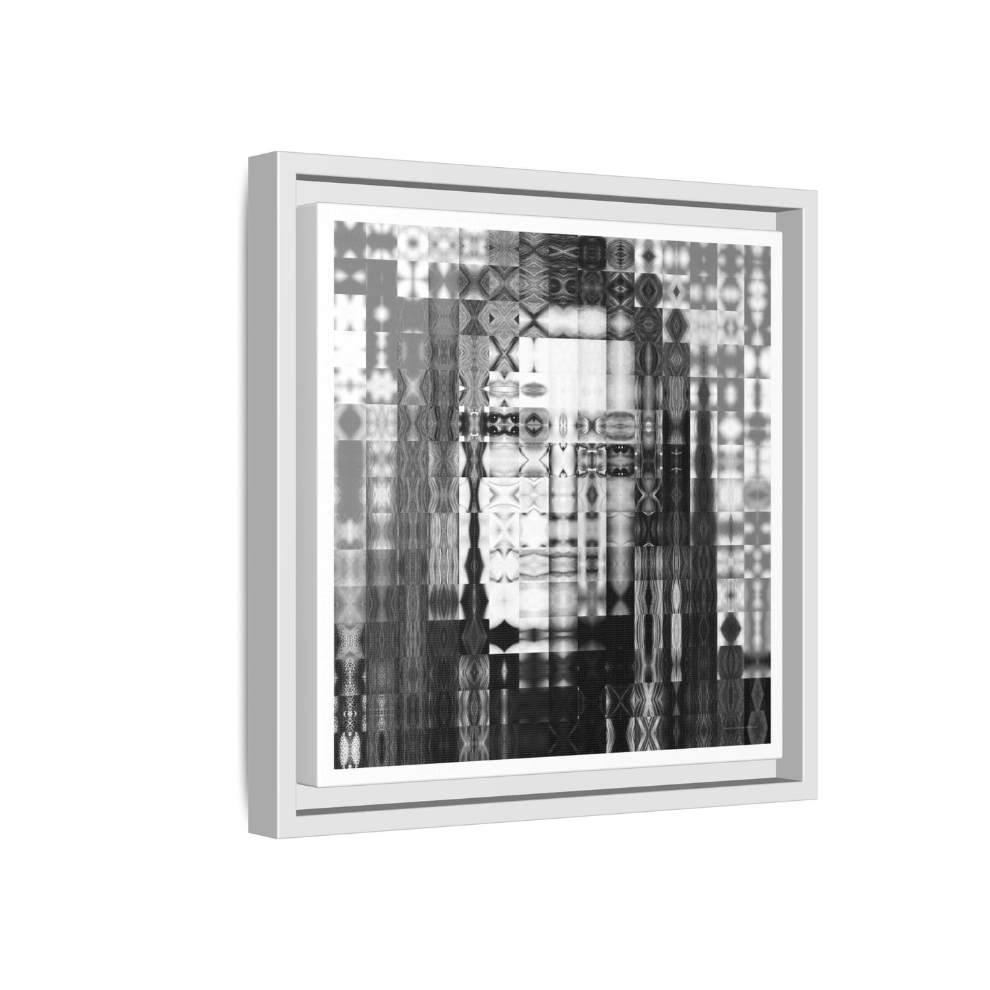 Feminist Icon Gloria Steinem Abstract Portrait Collage Art — Matte Canvas, Framed (Multi-color options)