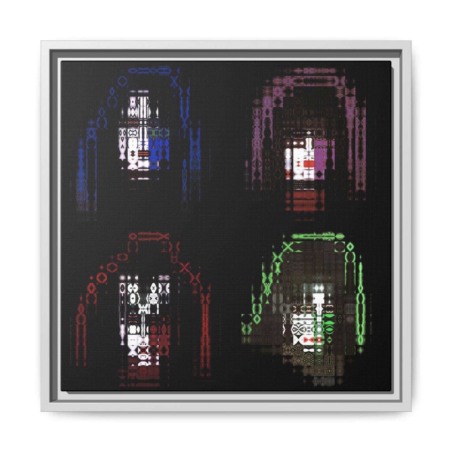 Knights In Satan's Service, Band Portrait Collage Art — Matte Canvas, Framed (Multi-color options)