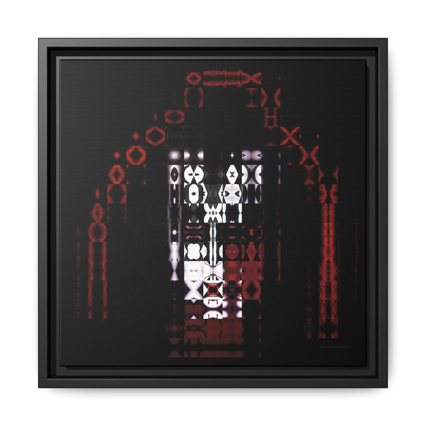 Knights In Satan's Service, Demon Abstract Portrait Collage Art — Matte Canvas, Framed (Multi-color options)