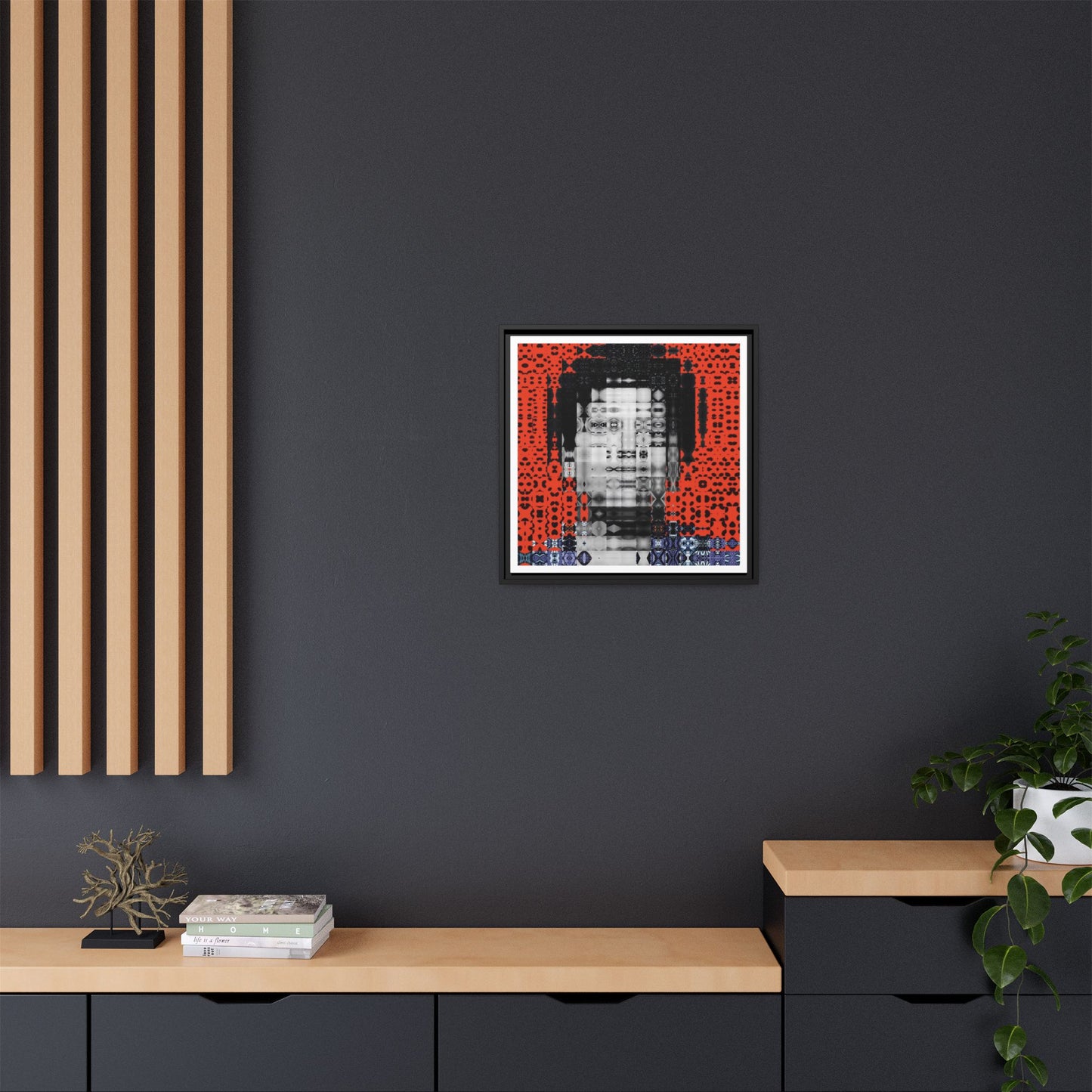 Iconic Foundational Feminist icon Audre Lorde Abstract Portrait Collage Art — Matte Canvas, Framed (Multi-color options)