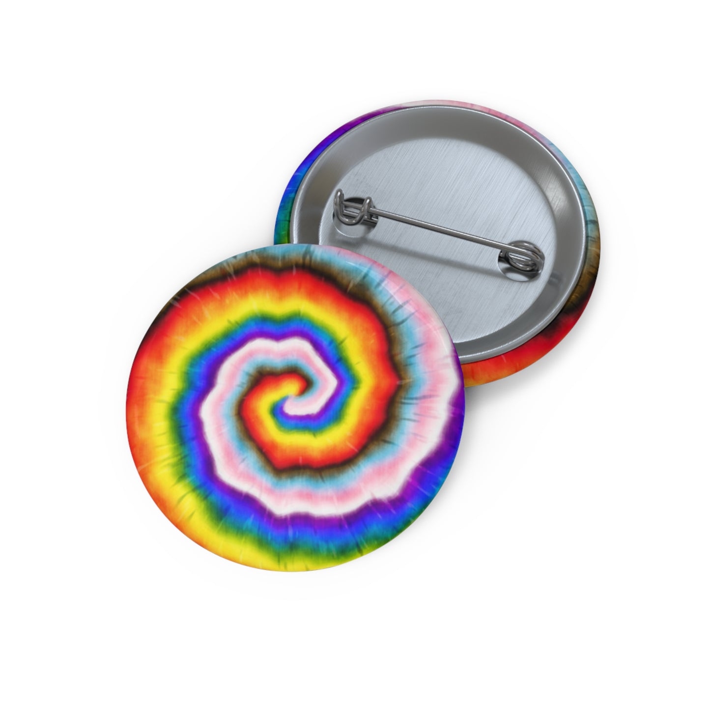 Progress Pride Tie-Dye Pin Button