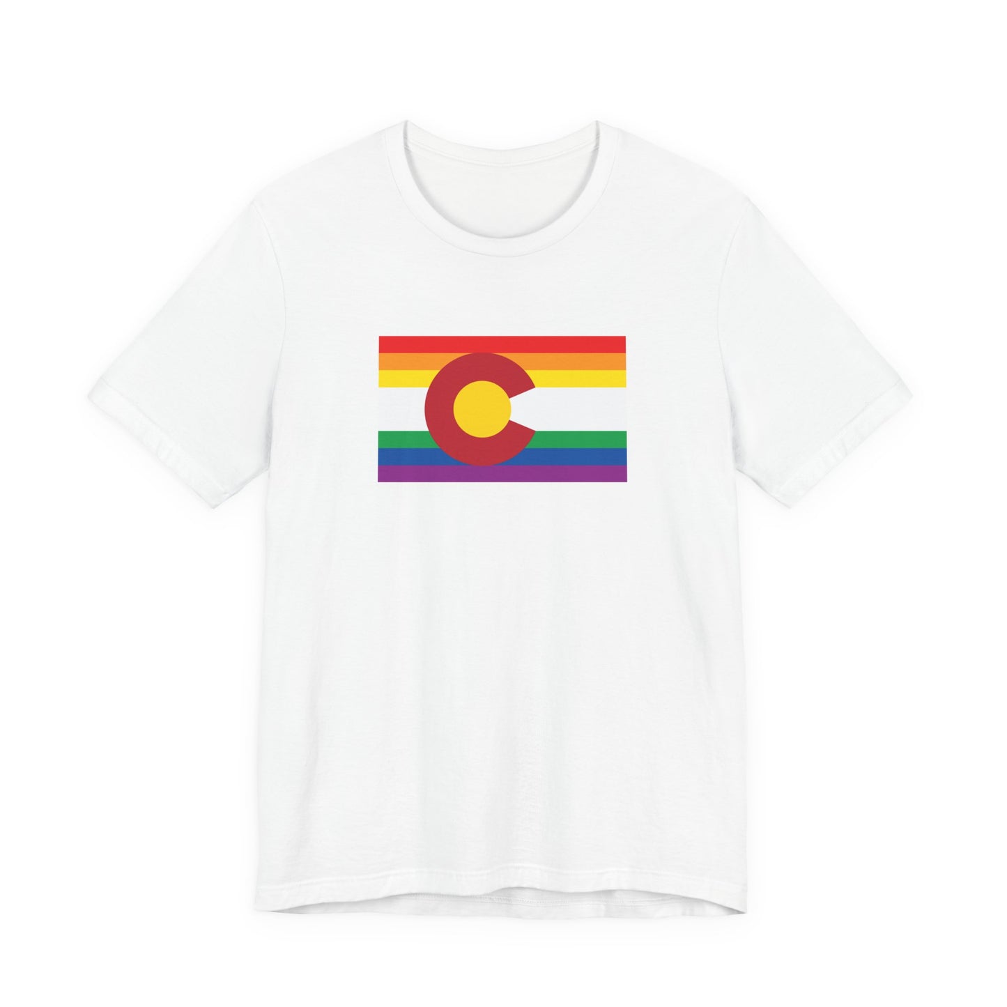 Colorado Rainbow Pride Flag T-shirt, Several Color Options