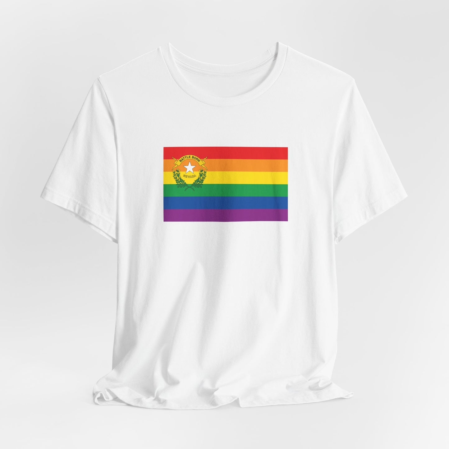 Nevada Rainbow Pride Flag T-shirt, Several Color Options