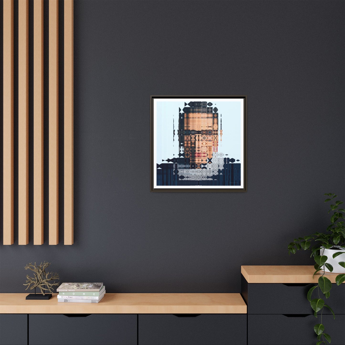 Iconic Feminist, The Notorious RBG, Ruth Bader Ginsburg Abstract Portrait Collage Art — Matte Canvas, Framed (Multi-color options)